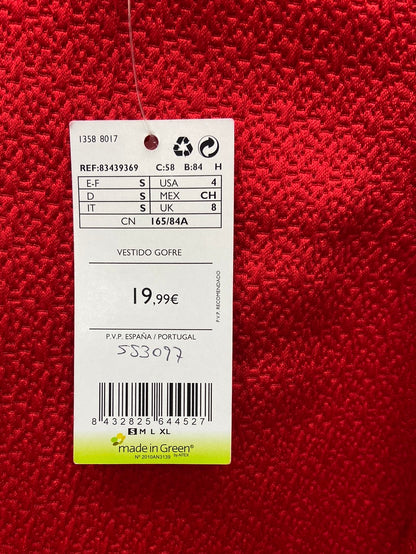 MANGO.Vestido rojo halter T.S