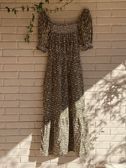 Vestido largo flores T.36