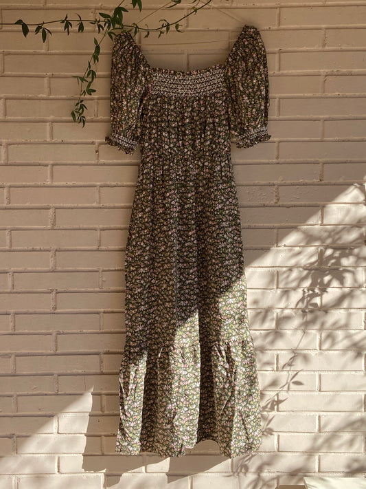 Vestido largo flores T.36