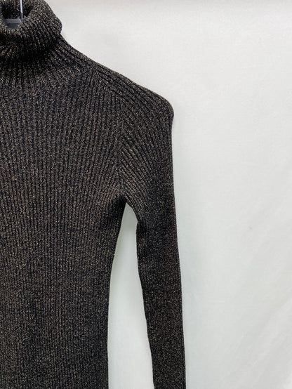 marketMASSIMO DUTTI.Jersey punto hilos dorados T.XS