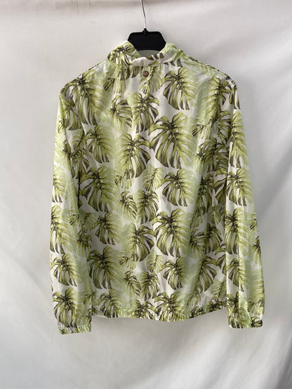 MASSIMO DUTTI.Waterproof jacket leaves Tm