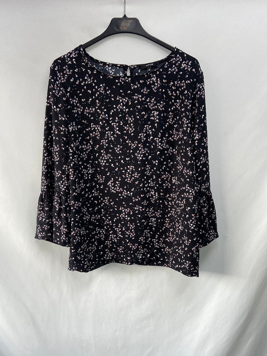 OPUS.Black floral blouse S.38