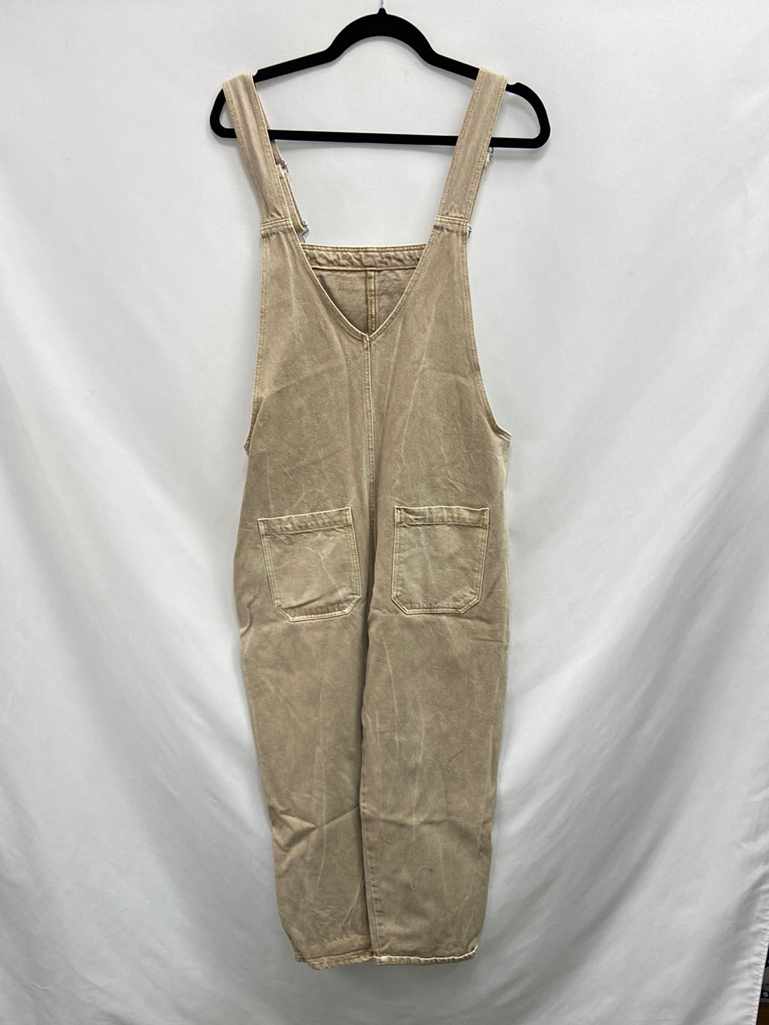 PULL&BEAR.Peto largo vaquero beige T.M