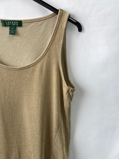 RALPH LAUREN. Top punto dorado T.s