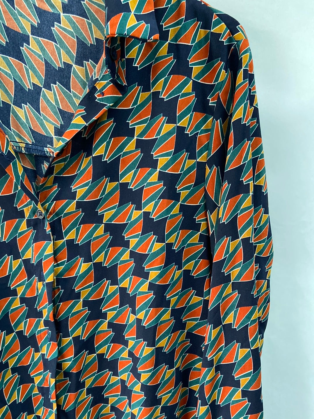 MULAYA.Camisa estampado retro T.s