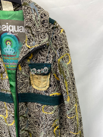 DESIGUAL.Abrigo largo fieltro T.42