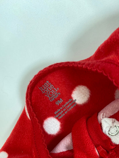 CARTER'S. White polka dot reindeer bodysuit S.9 months