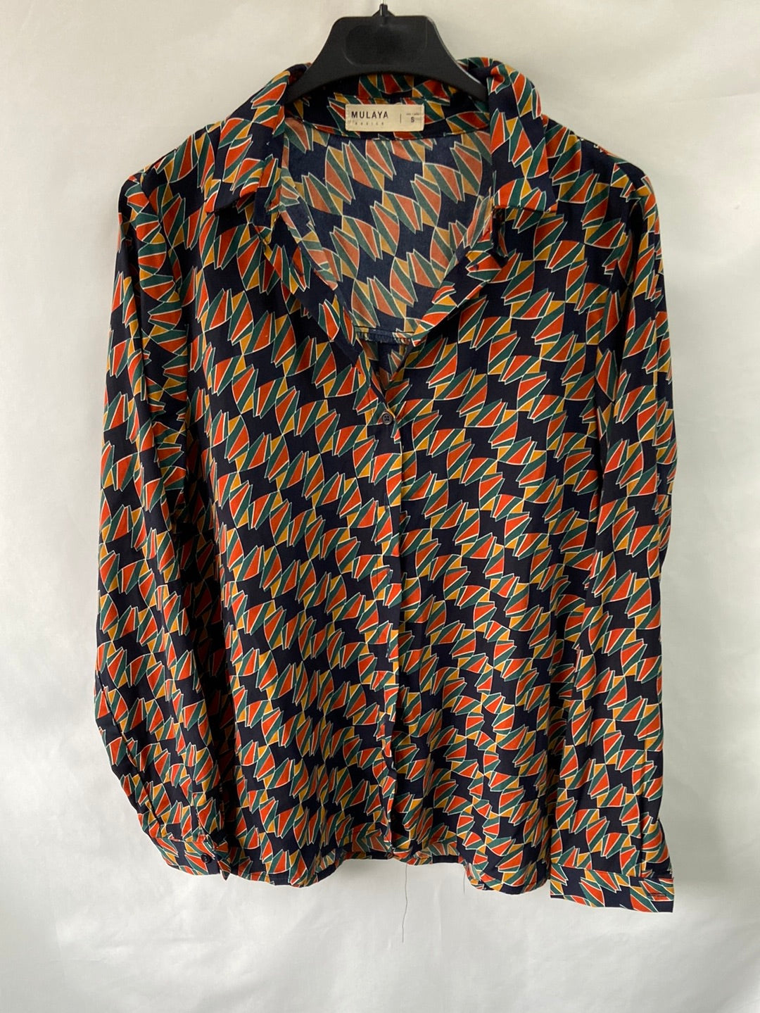 MULAYA.Camisa estampado retro T.s