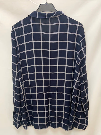 BOMACA.Camisa azul cuadros blancos T.XL