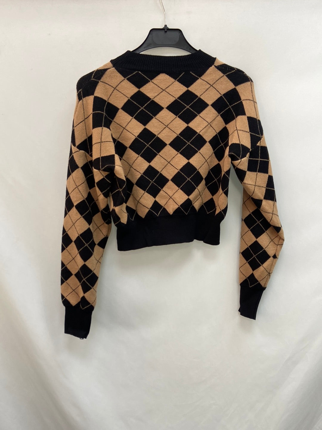 OTHERS.Rhombus crop sweater TXS/S