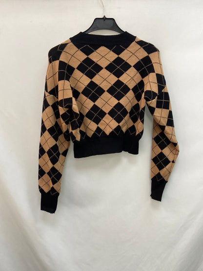 OTHERS.Rhombus crop sweater TXS/S