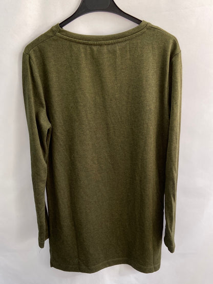 STRADIVARIUS.Long thin green sweater TL
