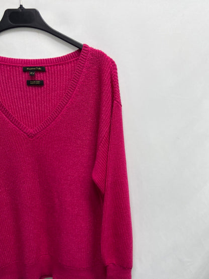 MASSIMO DUTTI. Jersey de punto rosa T.s