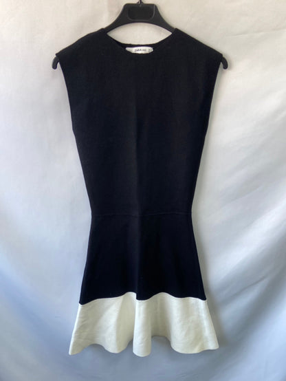 ZARA.Vestido kint bicolor T.s