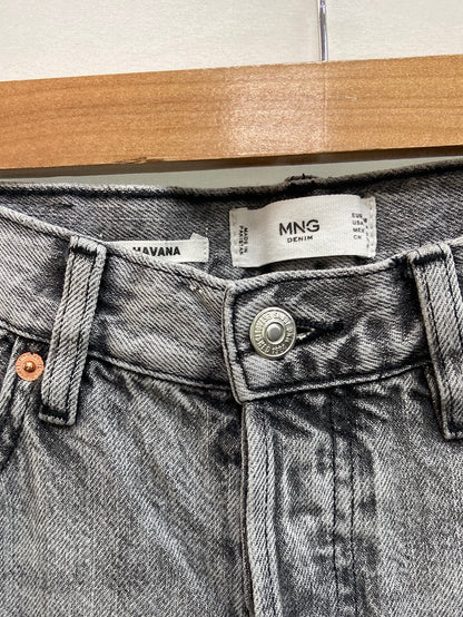 MANGO.Pantalones vaqueros rectos grises T.36