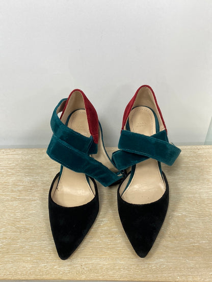 ZARA. zapatos terciopelo tricolor T.38