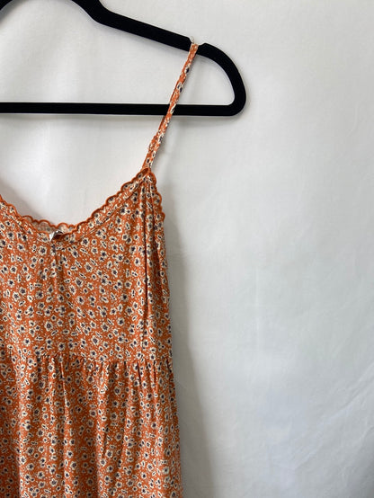 PULL&BEAR.Vestido corto naranja T.S