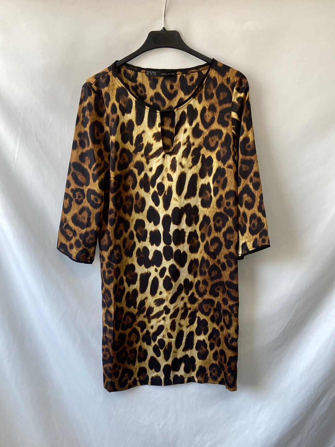 ZARA. Short animal print dress Ts