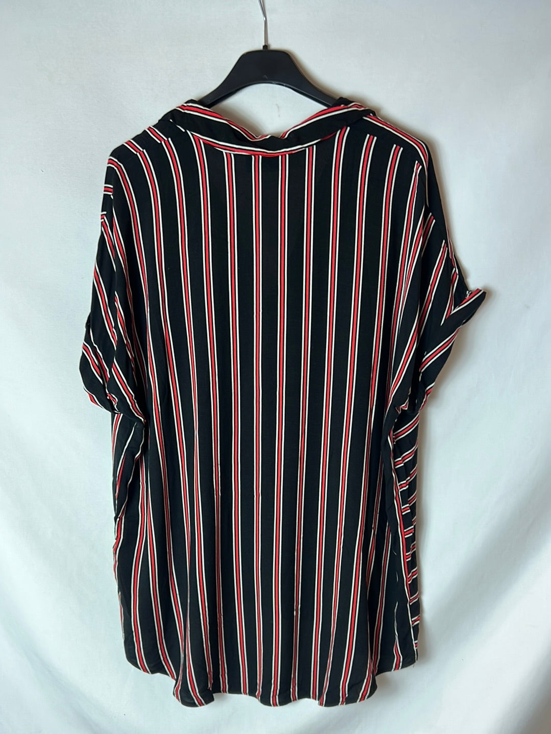 C&A. Blusa manga corta fluida rayas. T 38