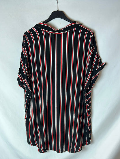 C&A. Blusa manga corta fluida rayas. T 38