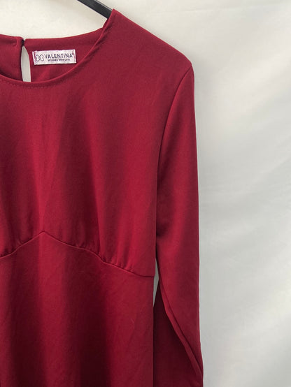 VALENTINA. Vestido burdeos T.l