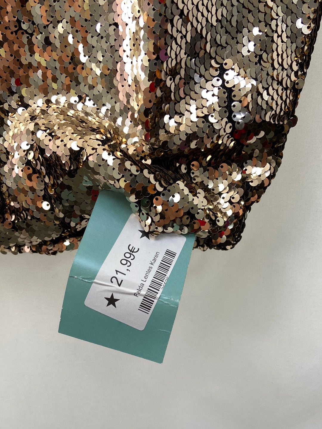 OTRAS.Falda lentejuelas doradas T.S