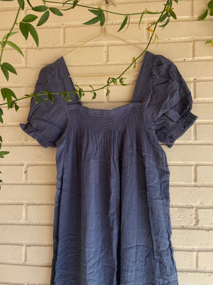 Vestido algodón azul  T.s