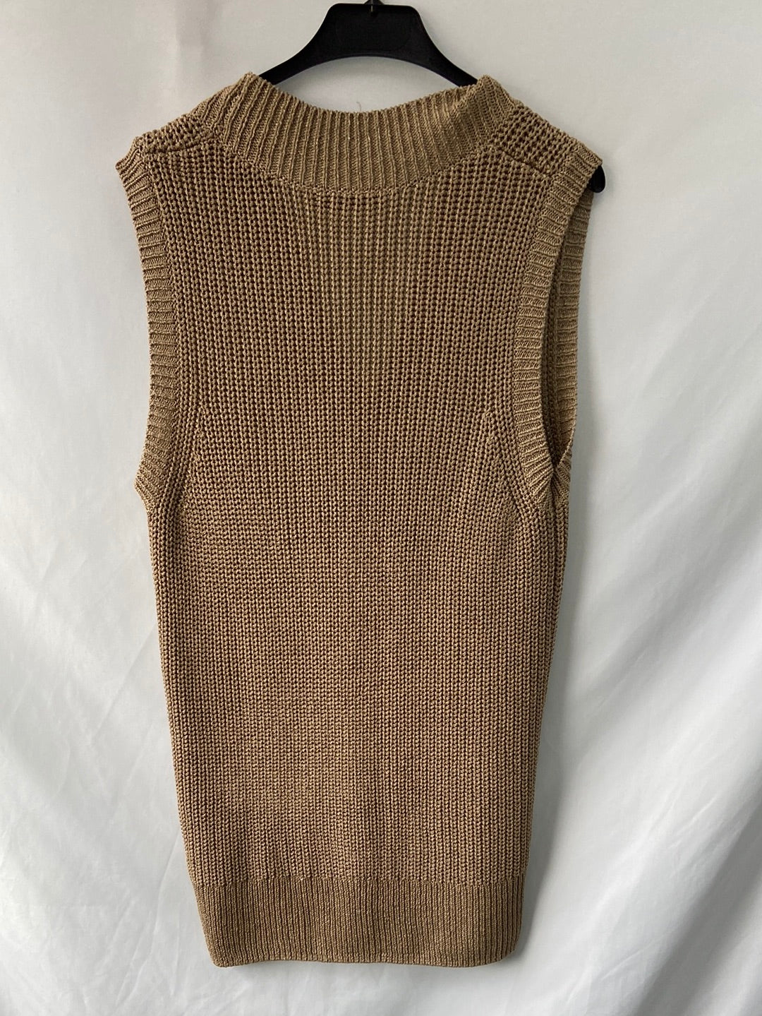 ZARA.Jersey largo/Vestido punto camel T.S