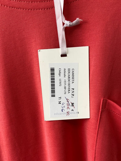 EDUARDO RIVERA.Camiseta básica Coral T.M