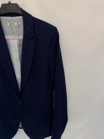 STRADIVARIUS.Blazer azul clásica T.s