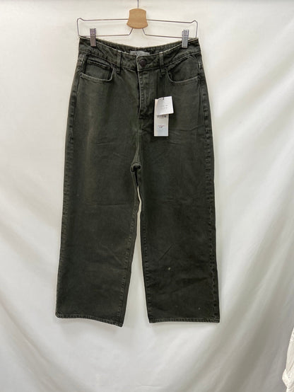ZARA.Green culotte-style denim size 40