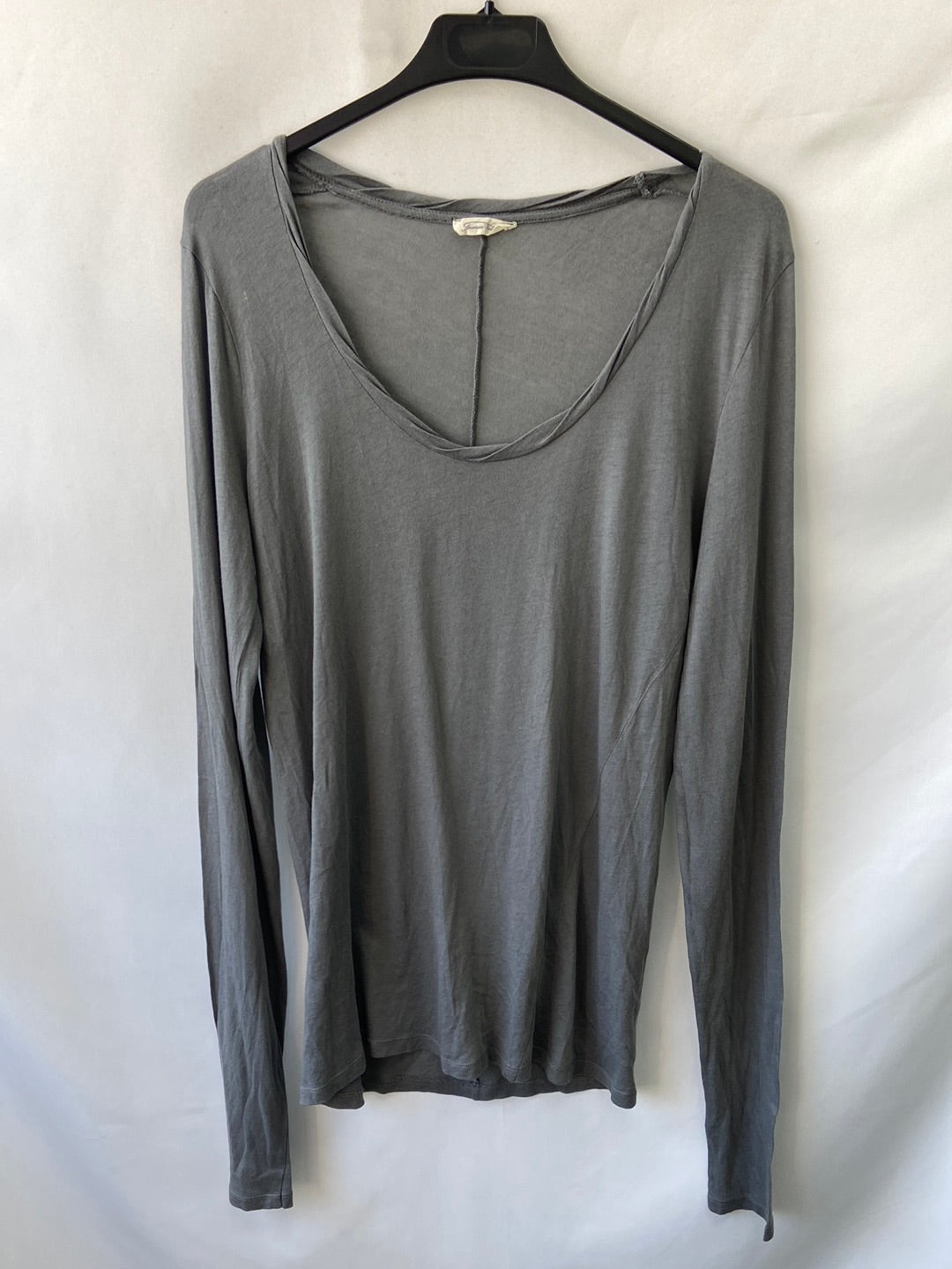 AMERICAN VINTAGE.Camiseta manga larga gris T.s