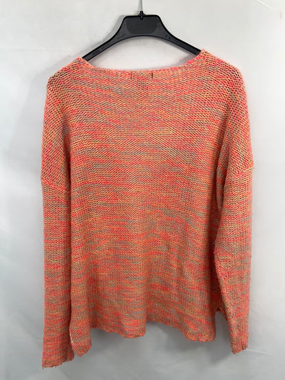 H&M.Jersey naranja hilos colores t.m