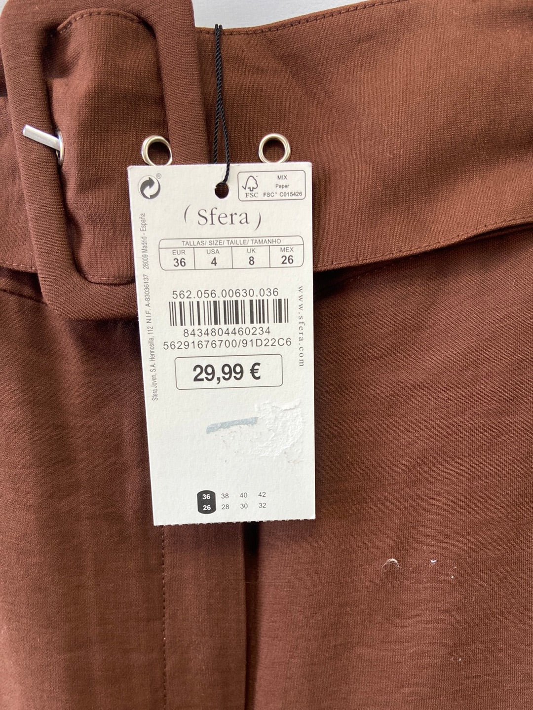 SFERA.Bermudas pinzas T.36