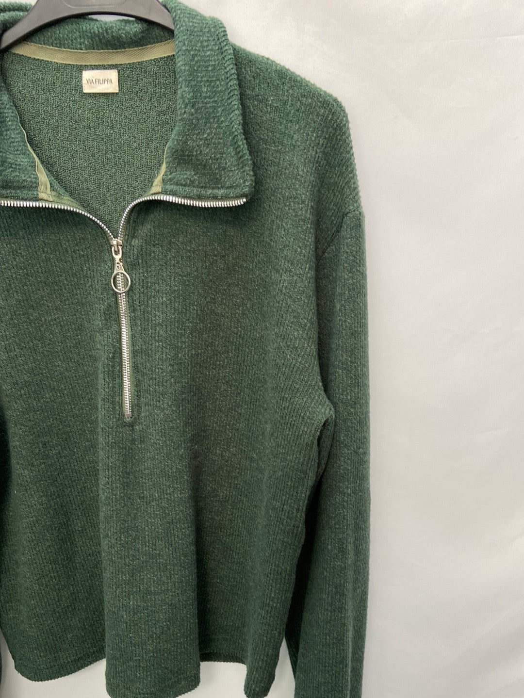 VIA FILIPPA. Green polero sweater TS/M