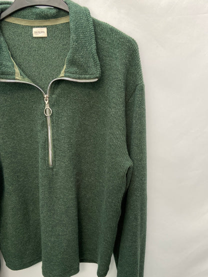 VIA FILIPPA. Green polero sweater TS/M