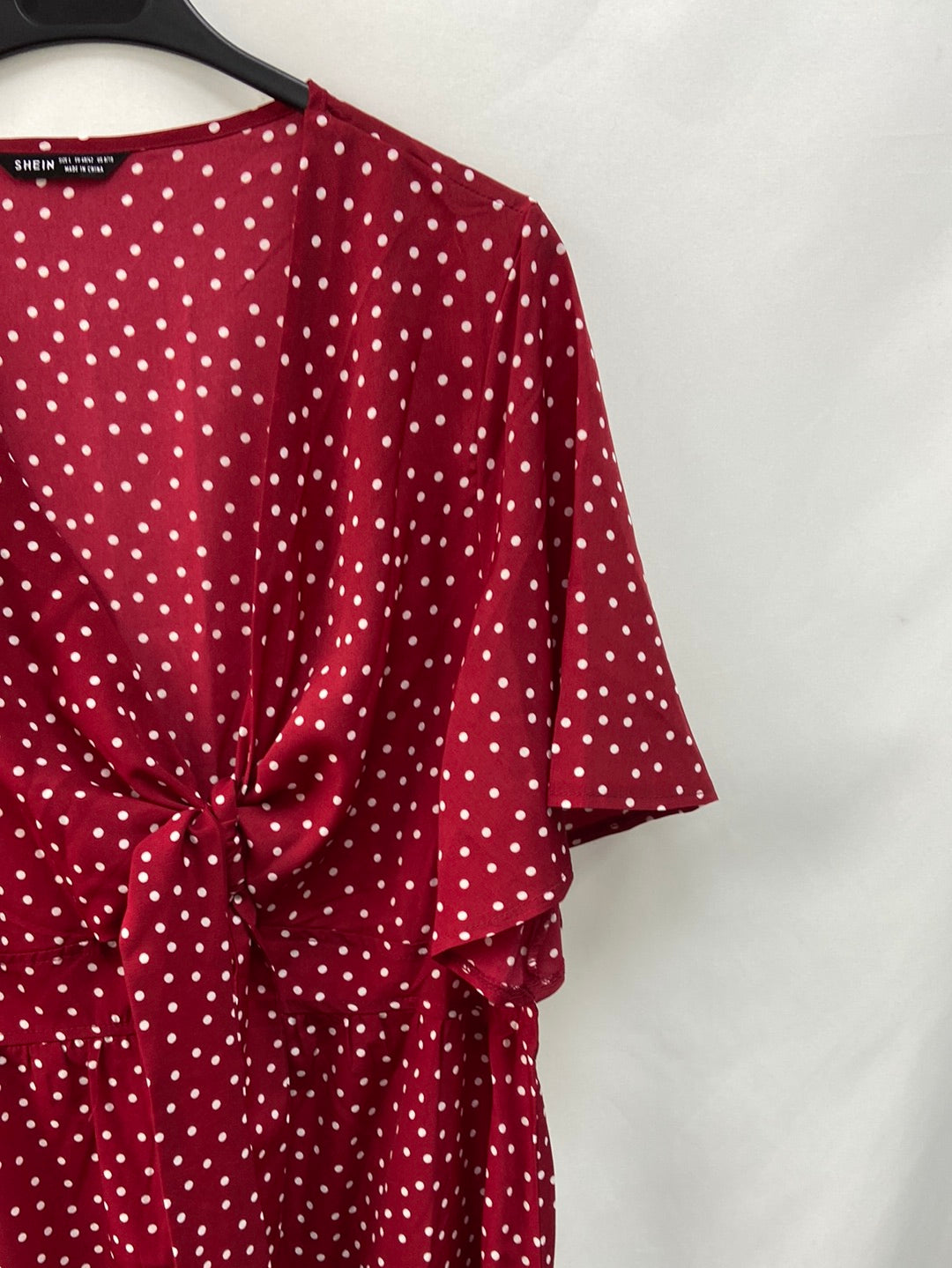 SHEIN. TL Polka Dot Midi Dress
