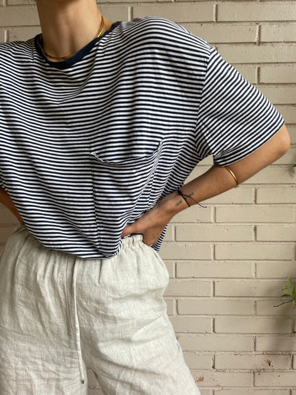 ZARA.Camiseta rayas efecto desgastado T.s