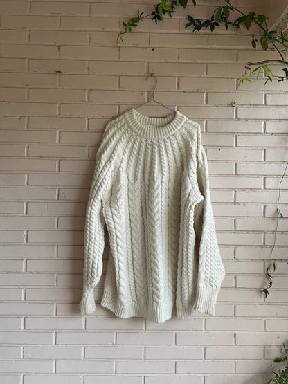 H&M.Jersey largo beige gordito T.m