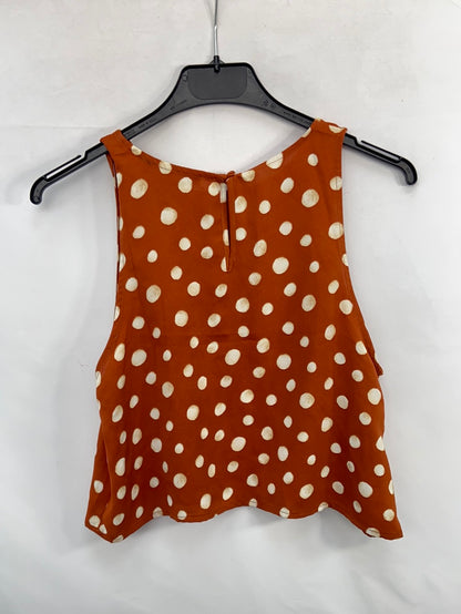 FOREVER21.Top halter naranja topos T.s