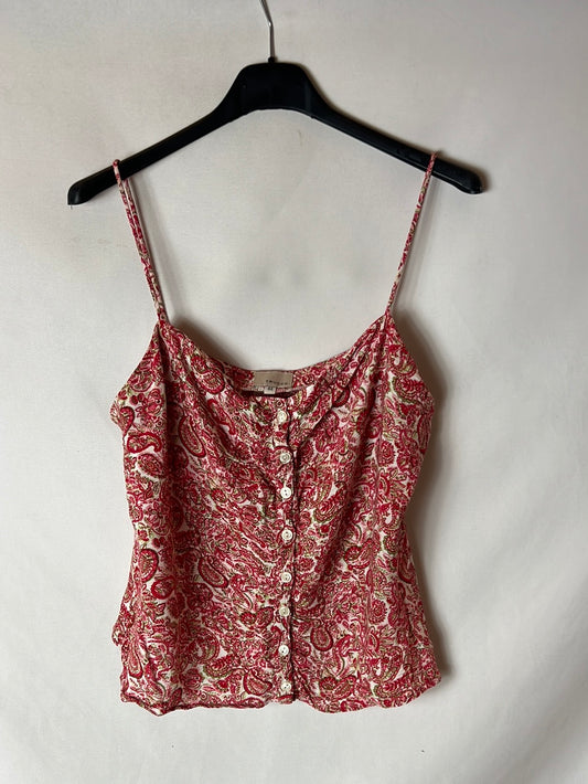 TRUCCO. Top tirantes flores. T 44 (L/XL)