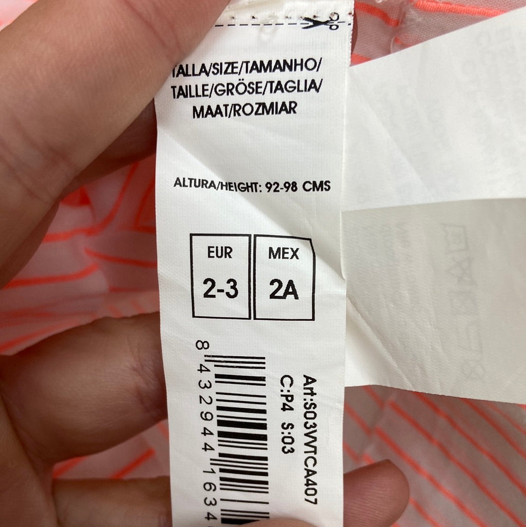 GOCCO.Vestido rayas T.2-3 años