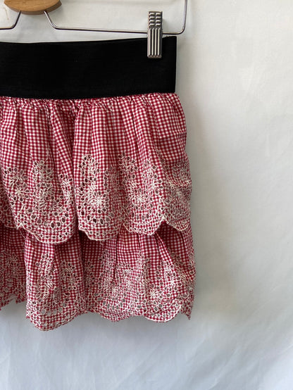 BLANCO.Falda cuadros T.36