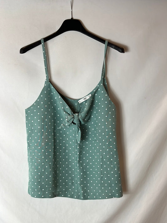 MANGO. Top verde agua lunares. T. M