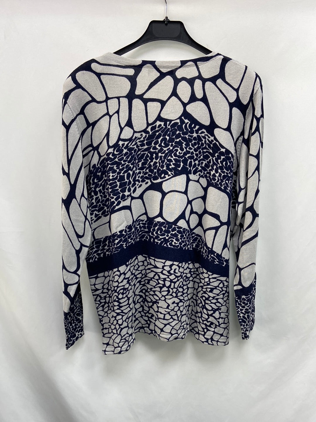 ASYMMETRIC. Printed jersey with rhinestones TL