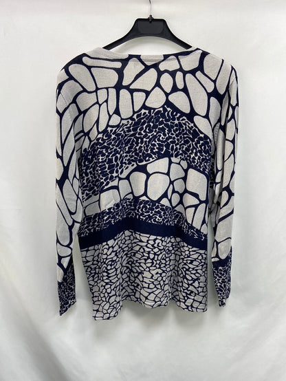 ASYMMETRIC. Printed jersey with rhinestones TL