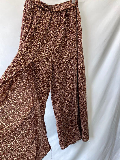 SHEIN.Pantalón efecto Falda larga aberturas T.36