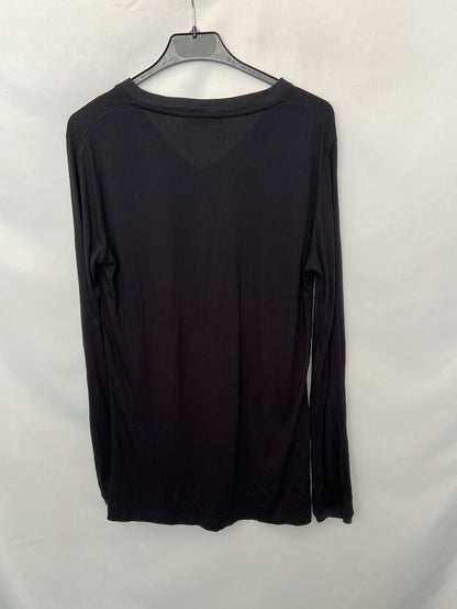 CARAMELO.Camiseta negra manga larga T.XXL (M)