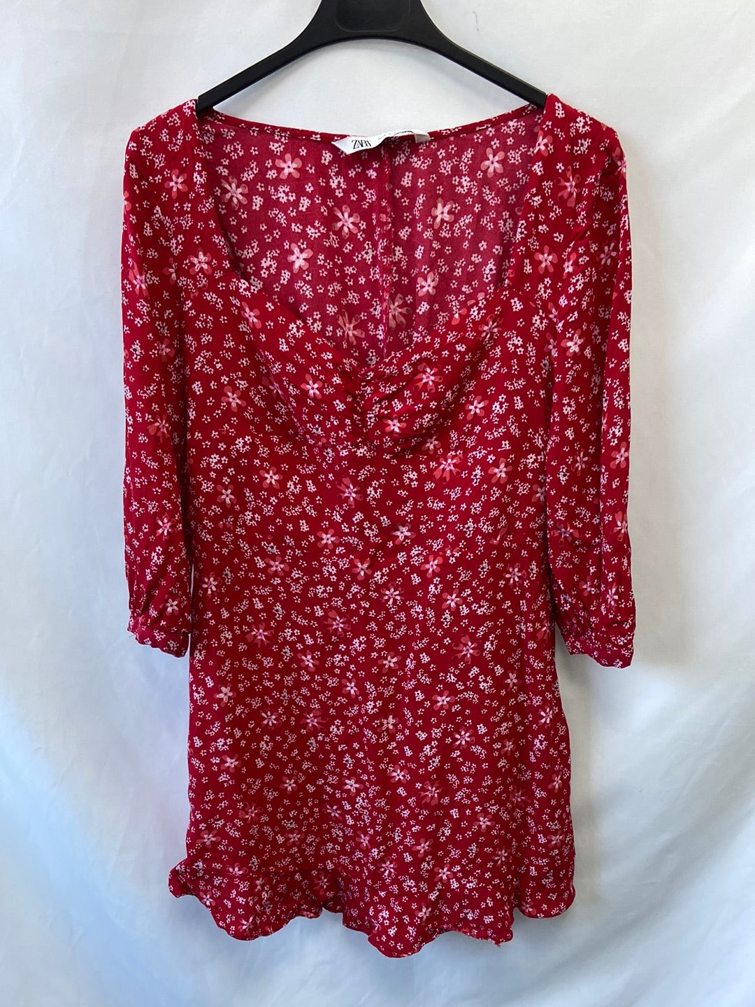ZARA. Red floral dress TM