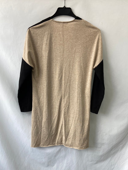 ZARA.Top bicolor doble textura T.S